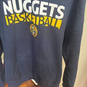 NBA NUGGET BASKETBALL SWEAT SHIRT HOODY SZ LARGE LONG SLEEVE